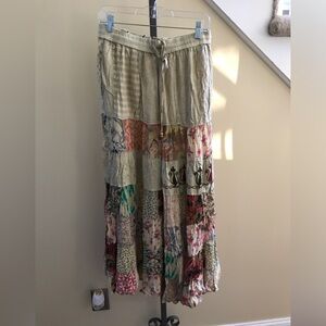 Young Threads Bohemian Patchwork Boho Pants - Multicolor